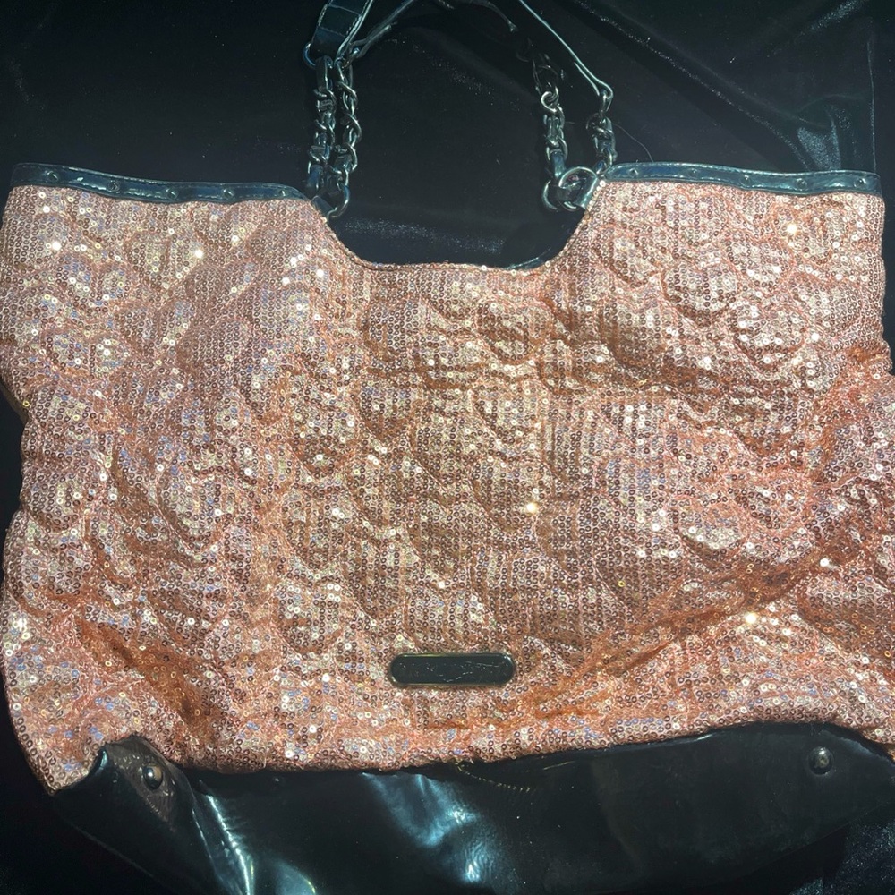 Super cute large pink sparkly Betsey Johnson Bag